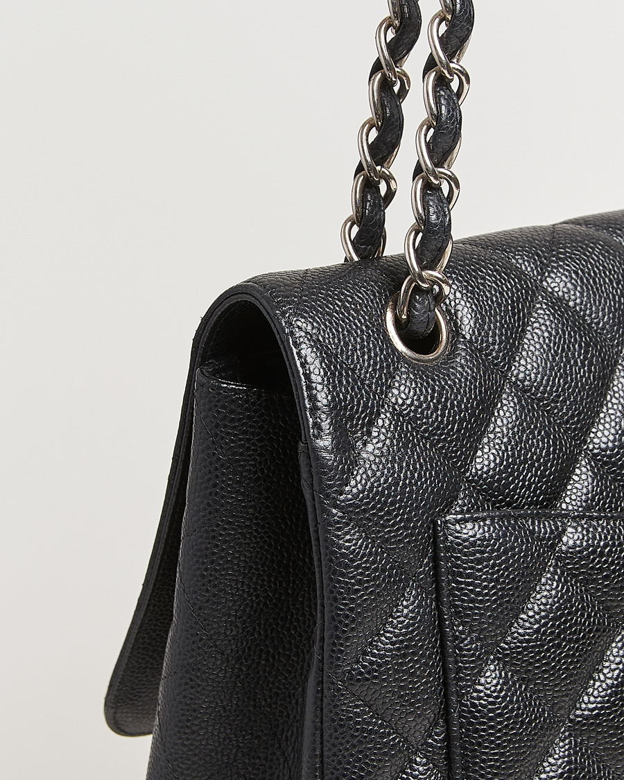 Chanel Pre-Owned Classic Single Flap Maxi Black Caviar