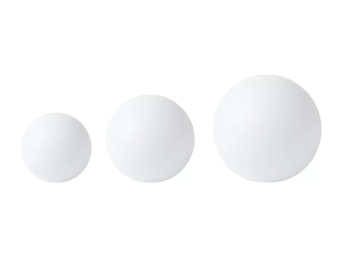 Lot de 3 lampes boules LED solaires pour l'extérieur LOBAINA Blanc