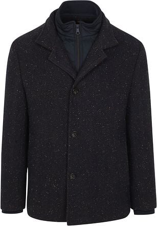 Suitable Robert Coat Wol Navy SPE22301RO67ST-290 kopen