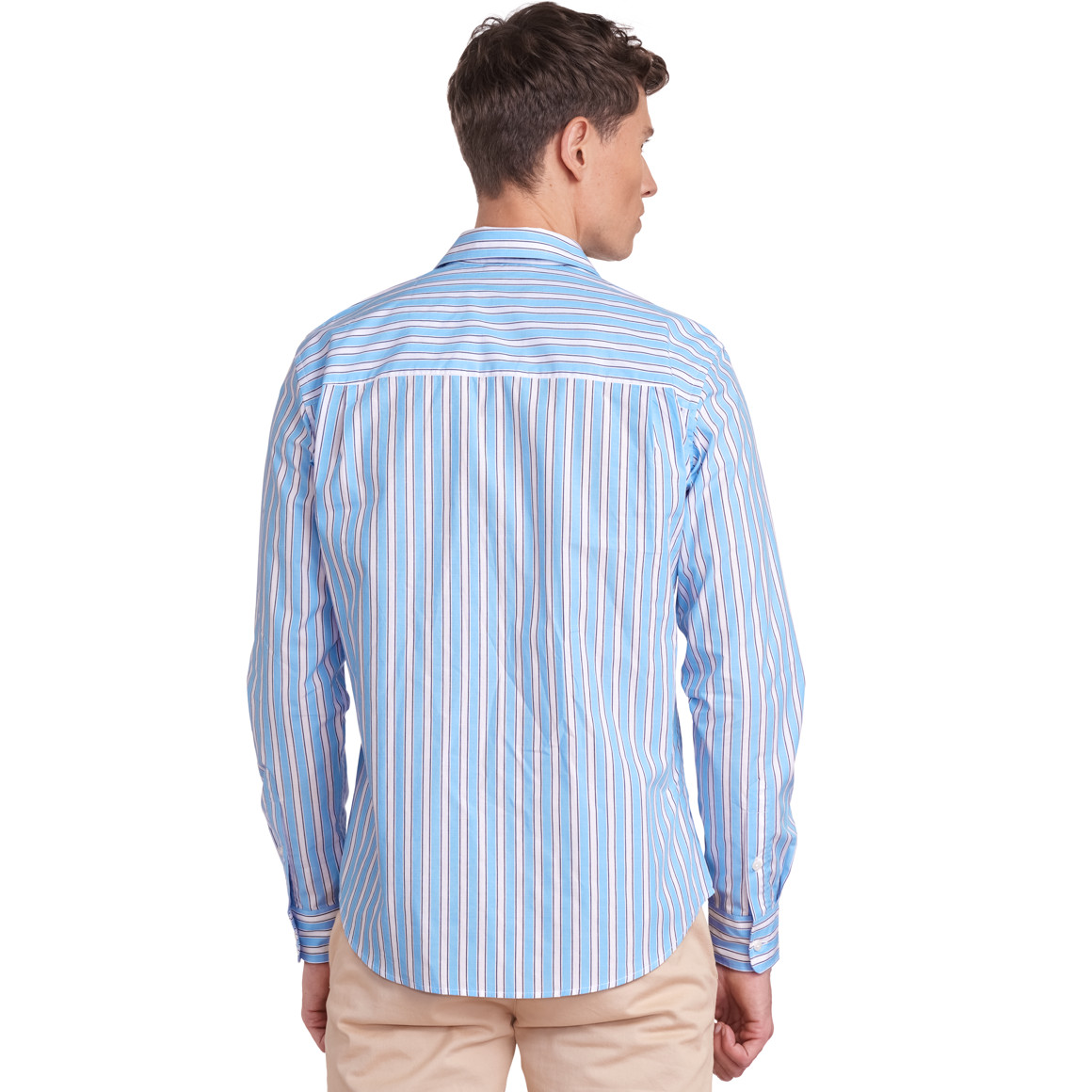 VanVaan Herren Hemd mit Streifen weiss / hellblau