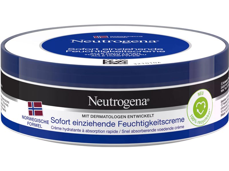 Neutrogena Feuchtigkeitscrème Sofort einziehend 200 ml Feuchtigkeitsspendende Körperpflege für ein angenehmes und samtweiches Gefühl