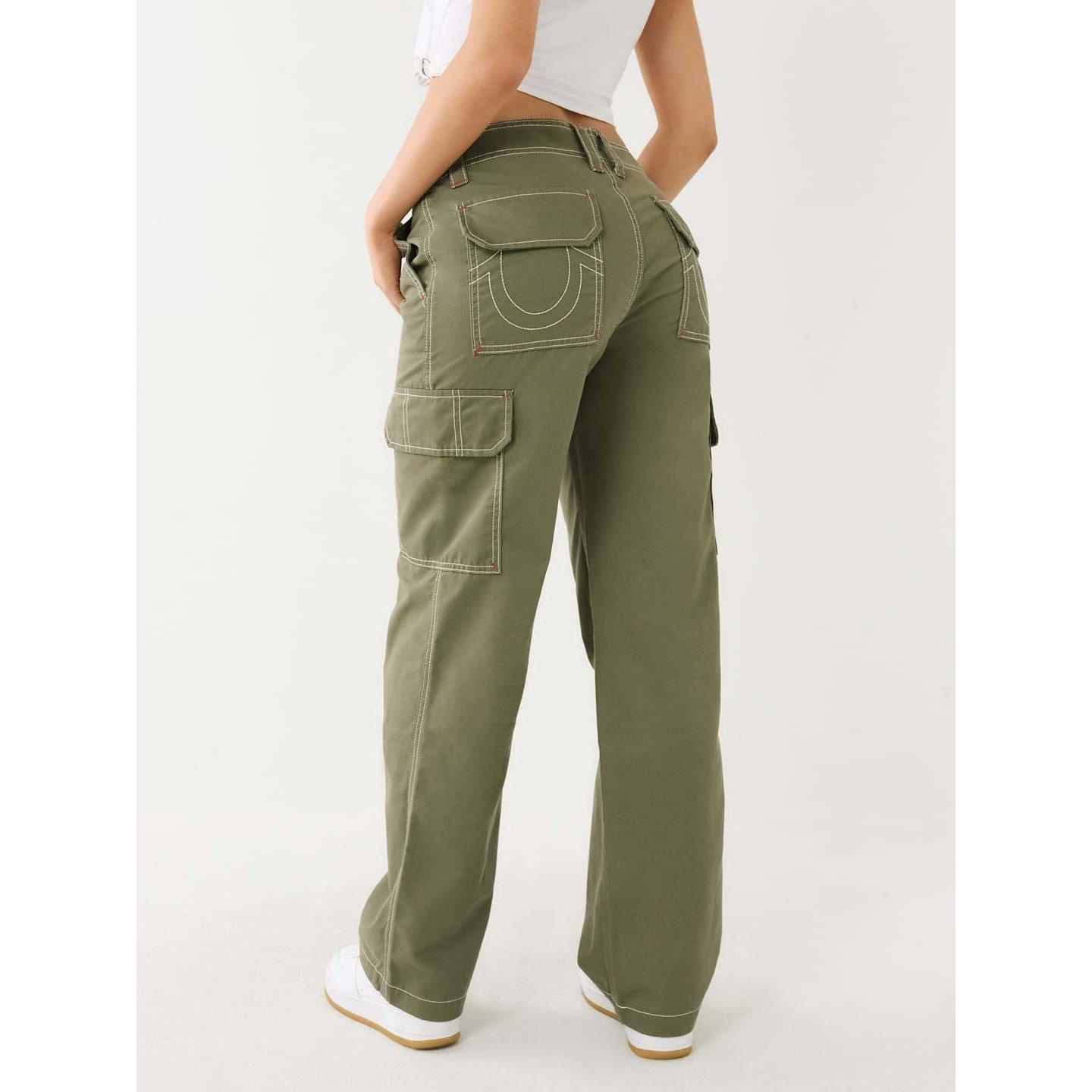 True Religion TR Military Oversized Cargo Trousers Womens