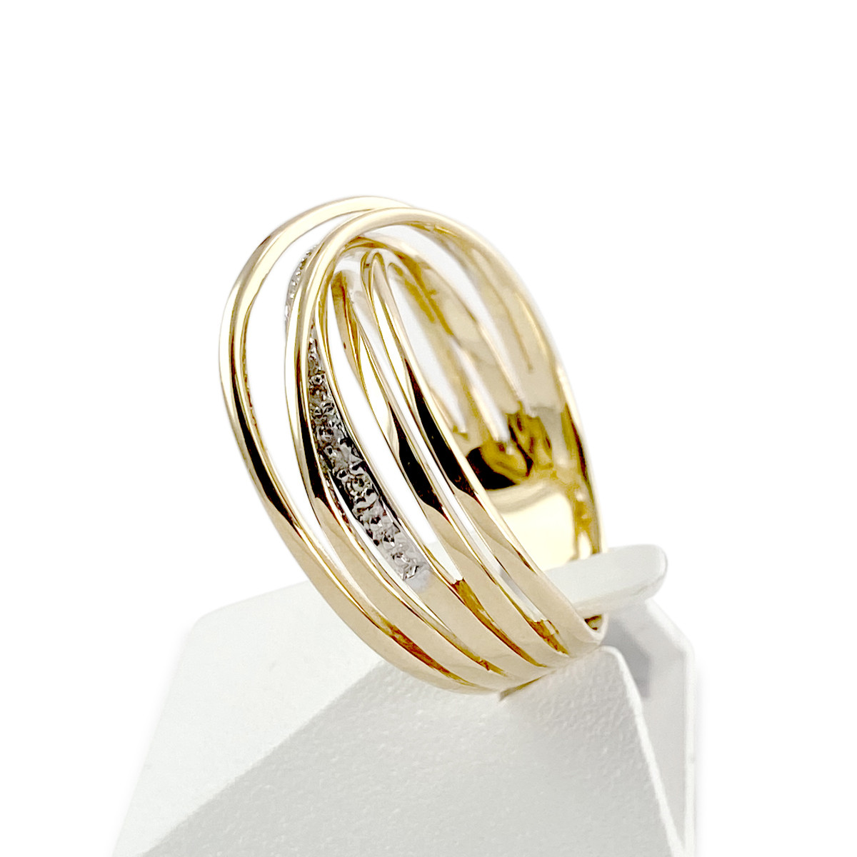Bague d'occasion or 750 2 tons diamants