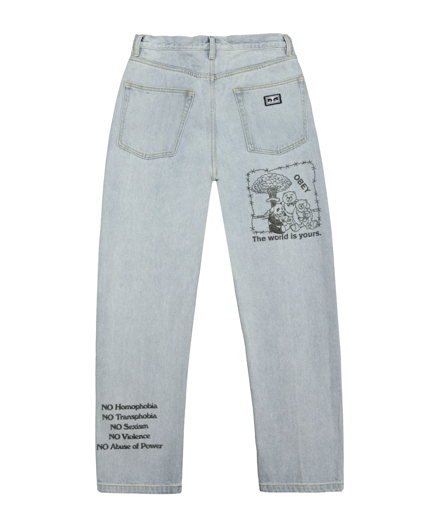 Obey Taylor Denim Jeans Hose Damen Lila