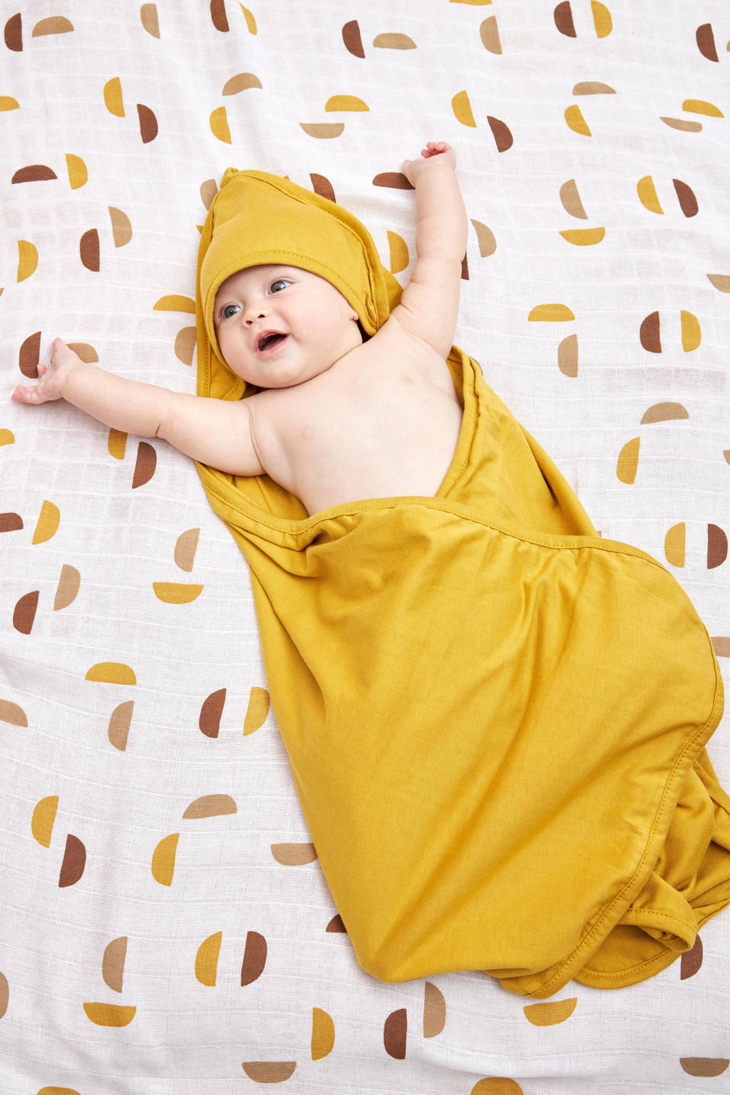 badcape - set van 2 Basic jersey Cheetah Honey Gold
