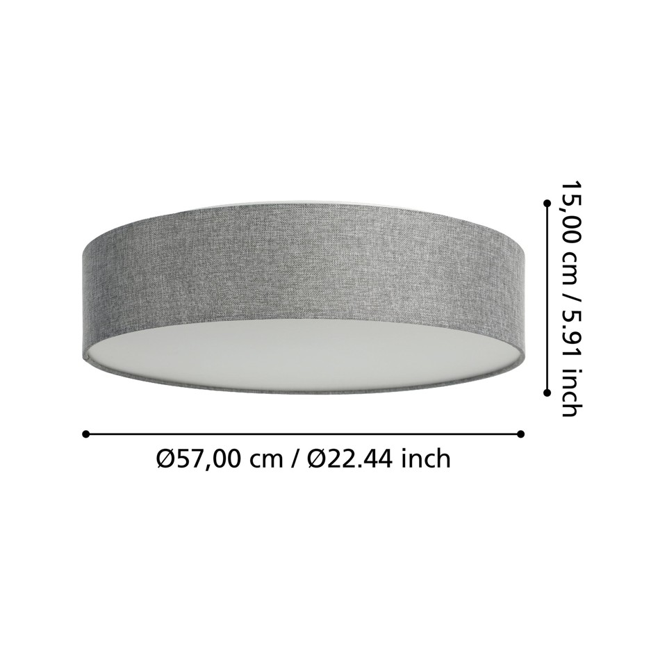 EGLO - Romao-Z loftlampe grå Ø57 - RGB + TW - Zigbee, Bluetooth