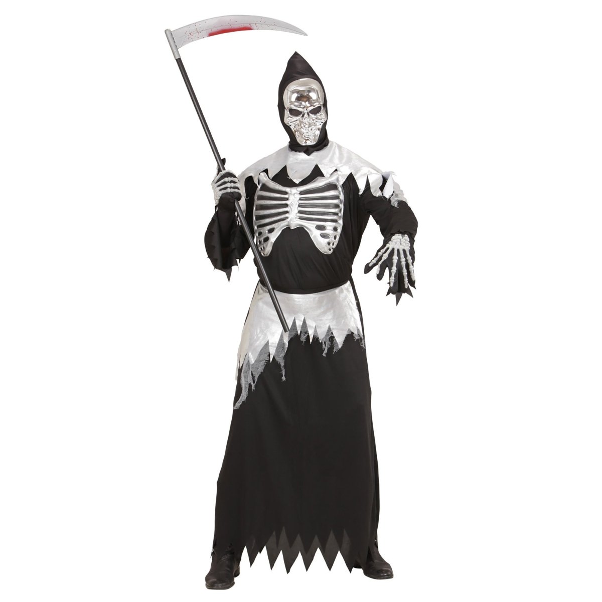 Halloween Kostuum Heren Magere Hein 3 delig
