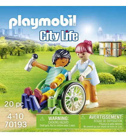 Playmobil City Life - Patient I K?restol - 70193 - 20 Dele