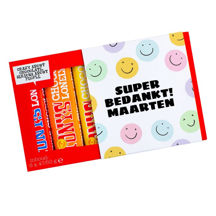 Tony’s Chocolonely | Proeverijtje | Bedankt met eigen naam | 300g