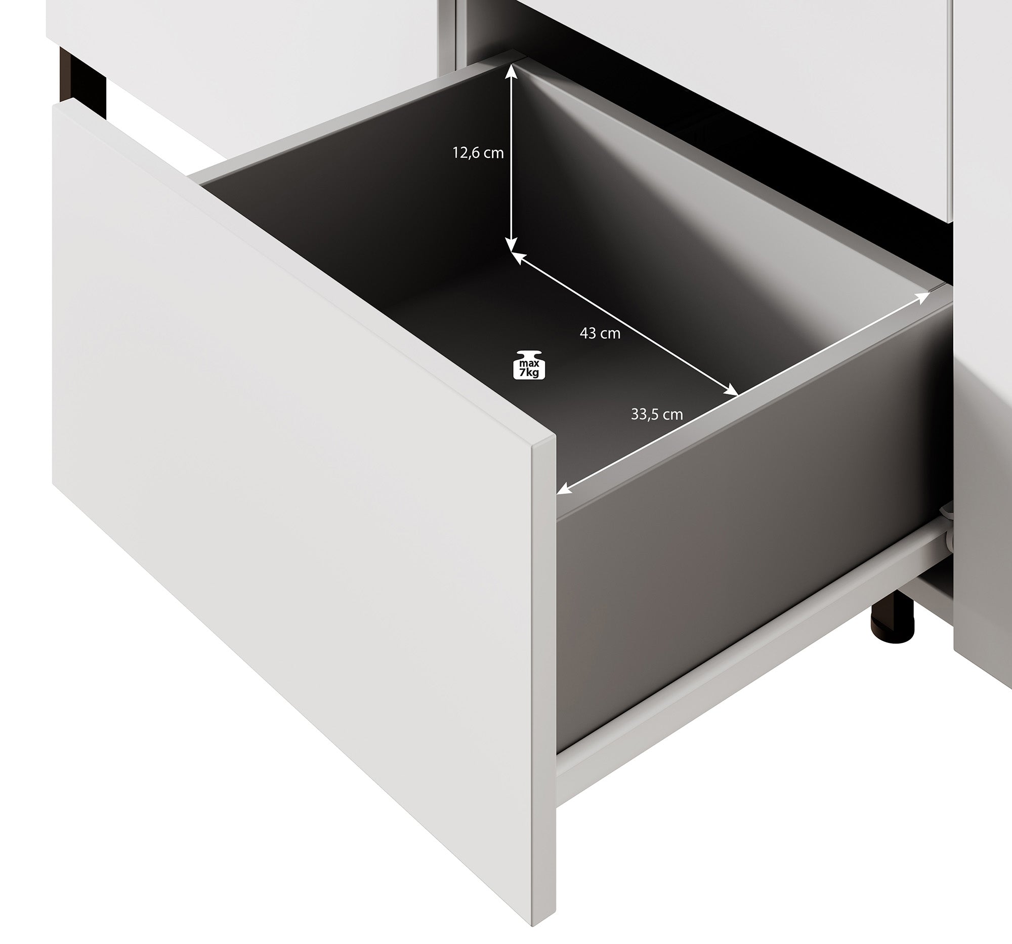 Meubella - Dressoir Jordy - Beige - 154 cm
