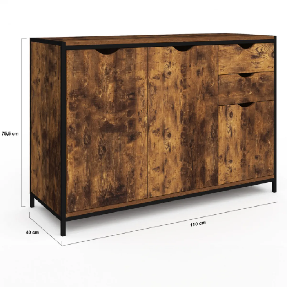 Idmarket MARKET Buffet DAYTON 110 cm