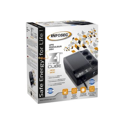 INFOSEC Zenergy EX 600 - Onduleur 3 prises - 600 VA