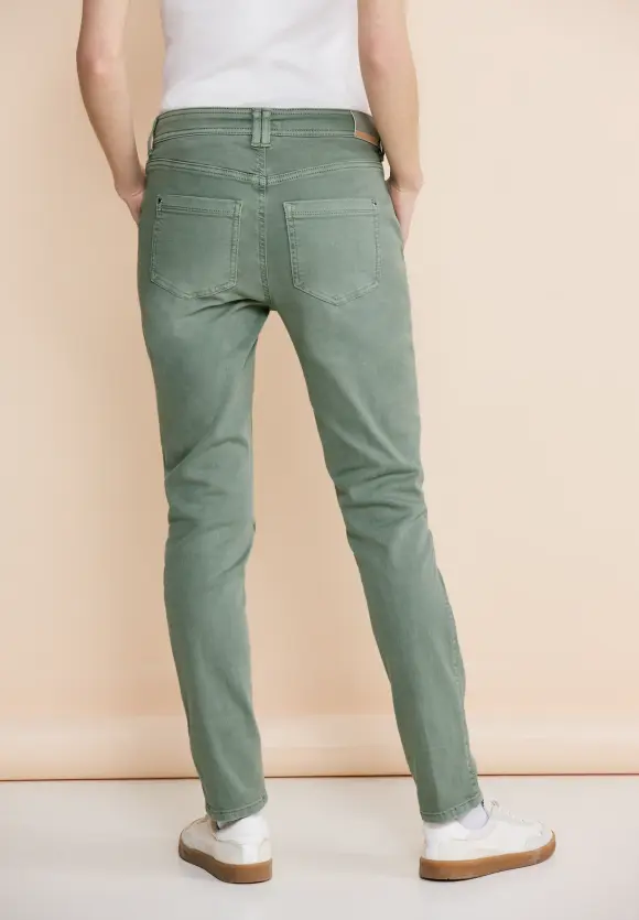 Loose Fit Jeans - soft olive washed