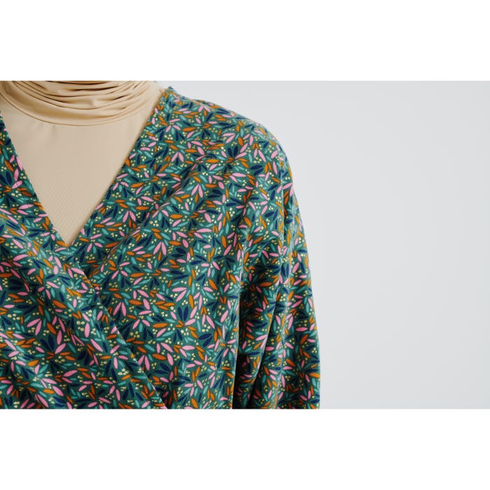 Atelier Veritas-Fijne corduroy bloemenprint - per meter