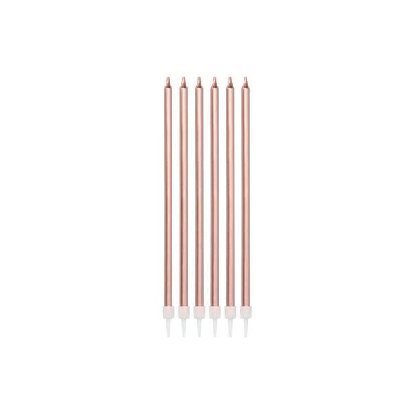 Folat Pack Velas Altas Metallic Rose Gold - 130067024