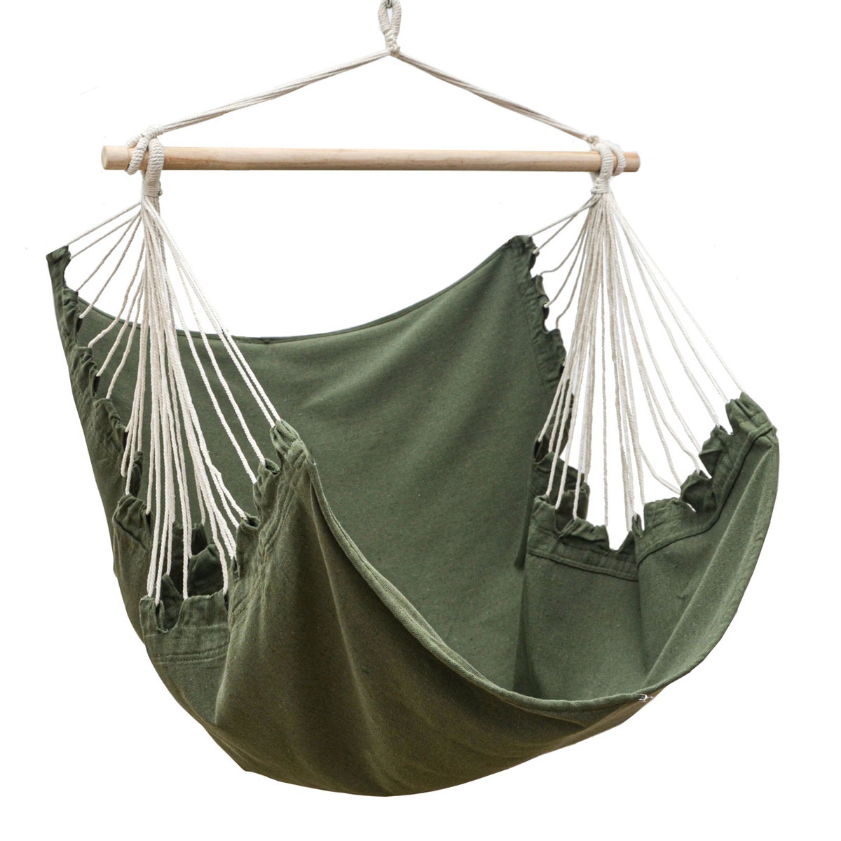 XL Hangstoel Relaxstoel 155x125cm tot 100kg in Mosgroen