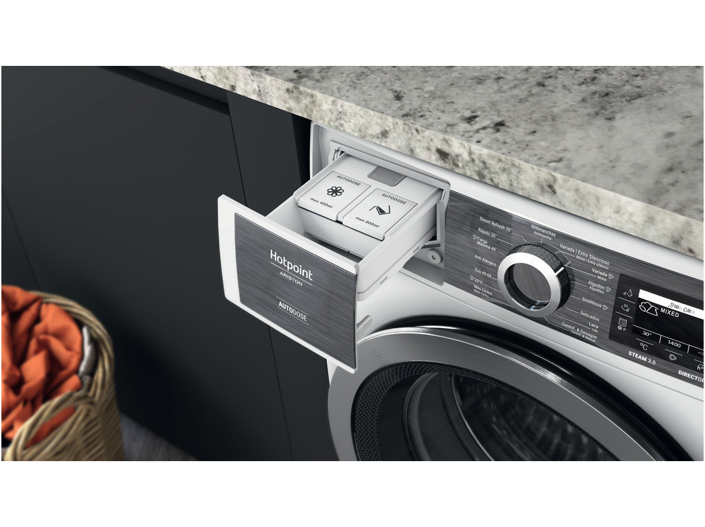 MÁQUINA DE LAVAR ROUPA HOTPOINT H8 99AD GPOWER SPT - BRANCO A 9KG