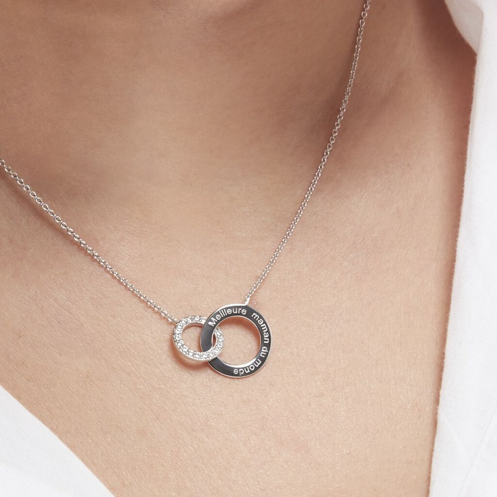 Collier Ananth Argent Blanc Oxyde De Zirconium
