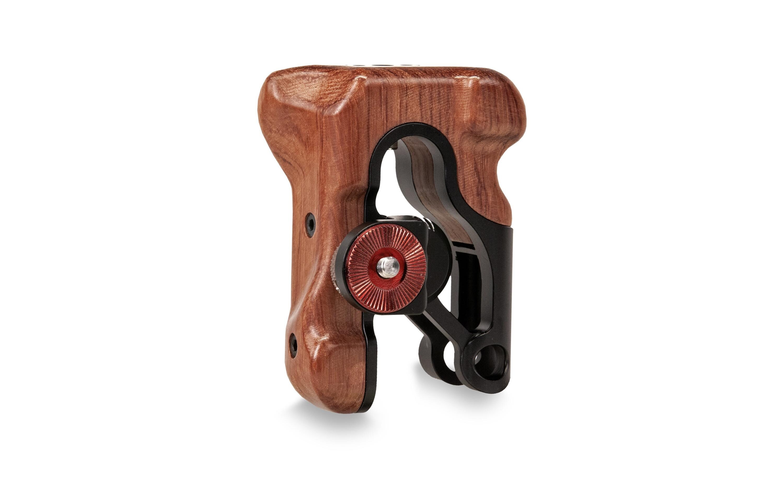 Left Side Wooden Handle Type III - SchwarzErgonomischer Griff zur Befestigung an der linken Seite der Tiltaing-Kamerakäfige für maximalen Komfort