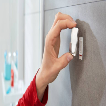 Tesa Haak Powerstrip rechthoekig  S Metaal - 2 stuks