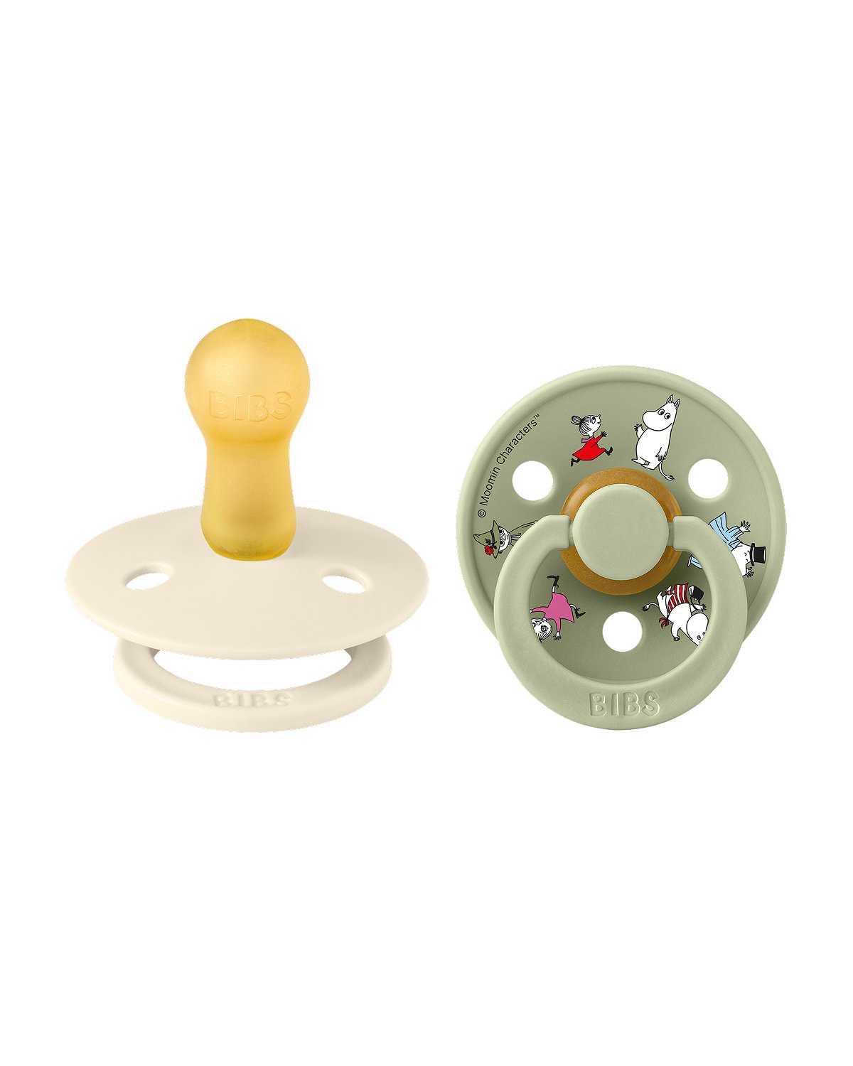 BIBS x Moomin Smokk 2pk – Rund, Naturgummi