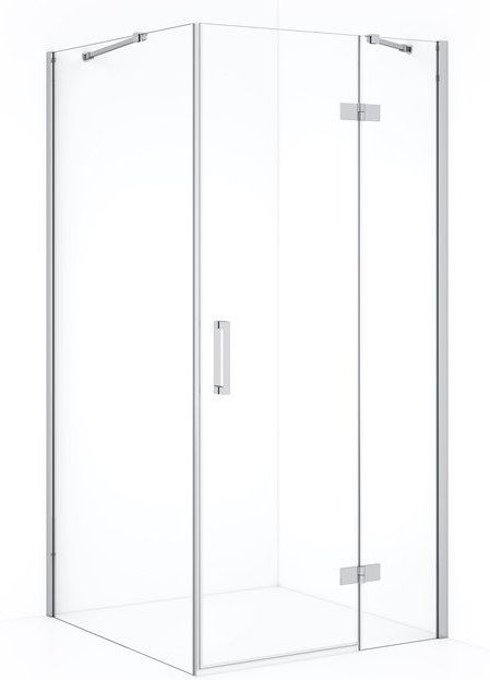 Diamond Douchecabine | 110x90 cm Chroom Helder glas Draaideur Rechthoek