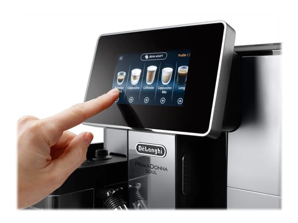 De'Longhi PrimaDonna Soul ECAM610.55.SB - Automatisk kaffemaskin med melkeskummer - 19 bar - metall