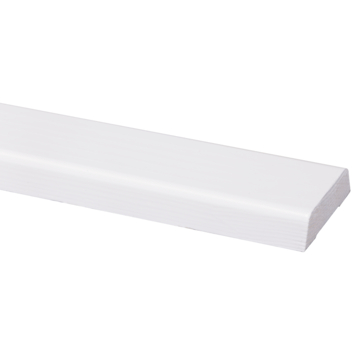 Koplat schuin grenen wit gelakt 12x45mm 270cm
