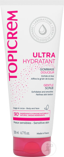 Topicrem Gommage Douceur Visage Et Corps Peaux Sensibles Tube 200ml