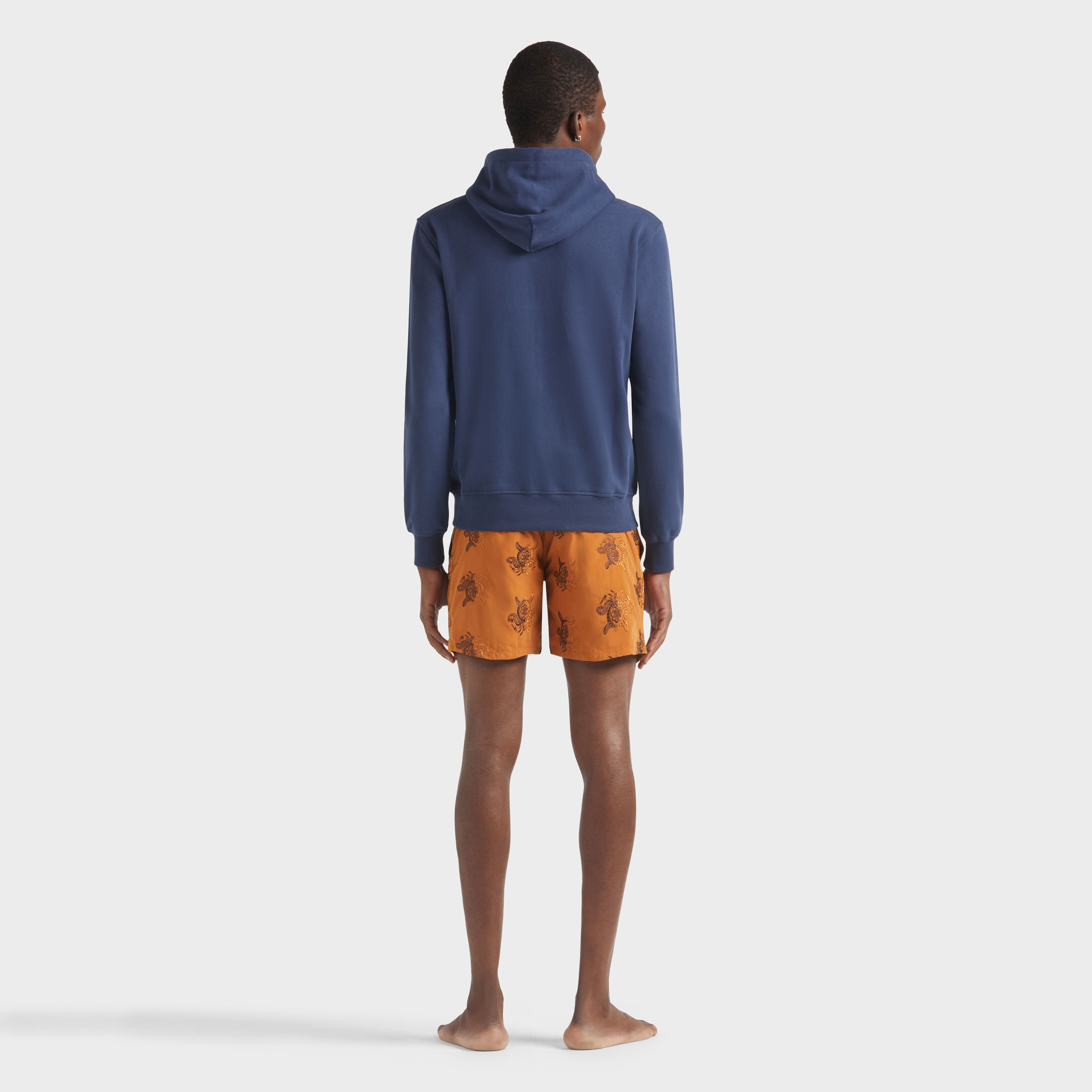 Sweat à Capuche en Coton Homme Logo Brodé