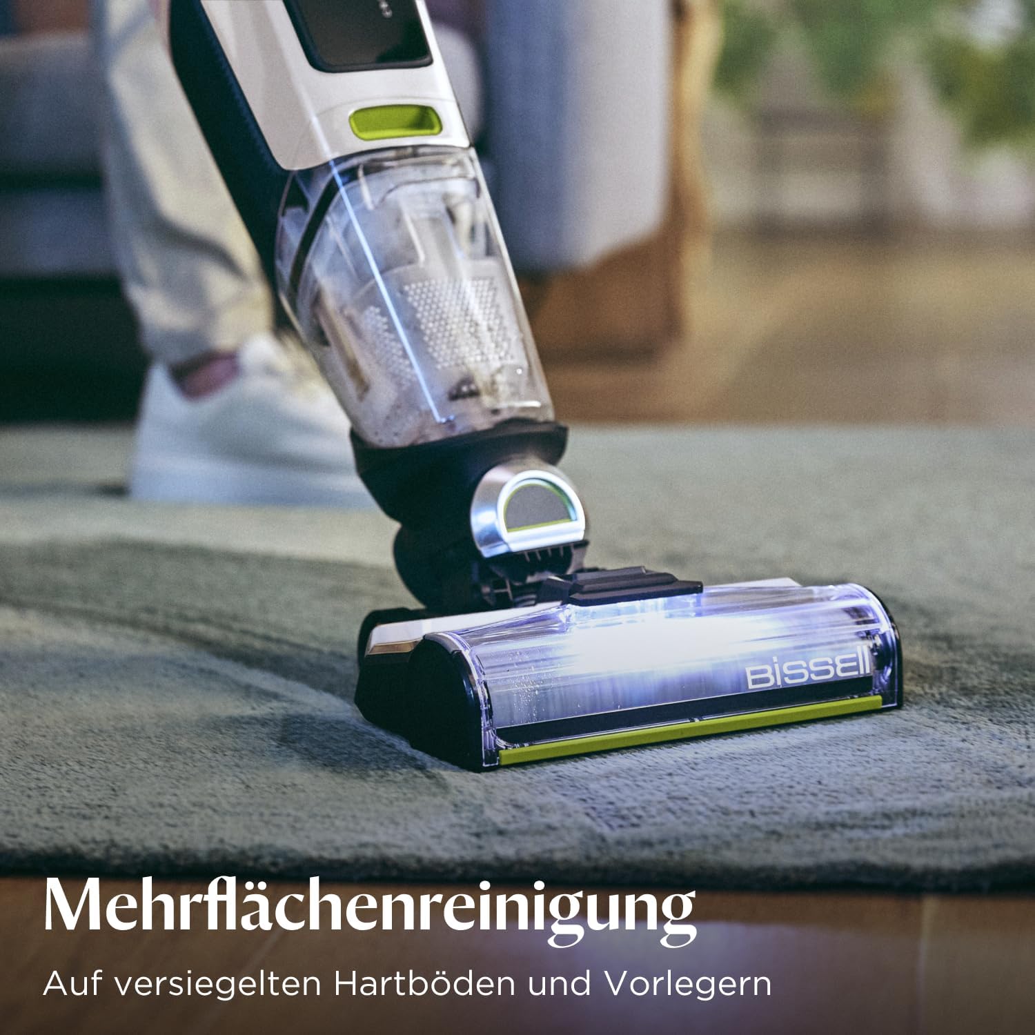 Bissell CrossWave X7 Plus Cordless Pet | Wischen/Saugen/Trocknen | Multi-Flächen 3-in-1 | Für Teppiche, Fliesen & Holzböden | Pet Turbo Mode | Kabellos | Zwei-Tank | Grün/Weiß/Schwarz | 3479N