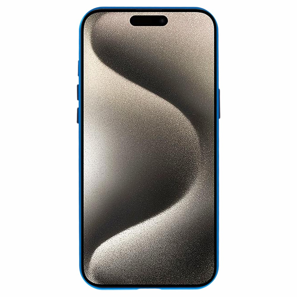 iPhone 16 Pro Max Magnetische Alu Schutzhülle mit Panzer Glas Backcover   Displayschutz (Magnet-Technologie) - Blau
