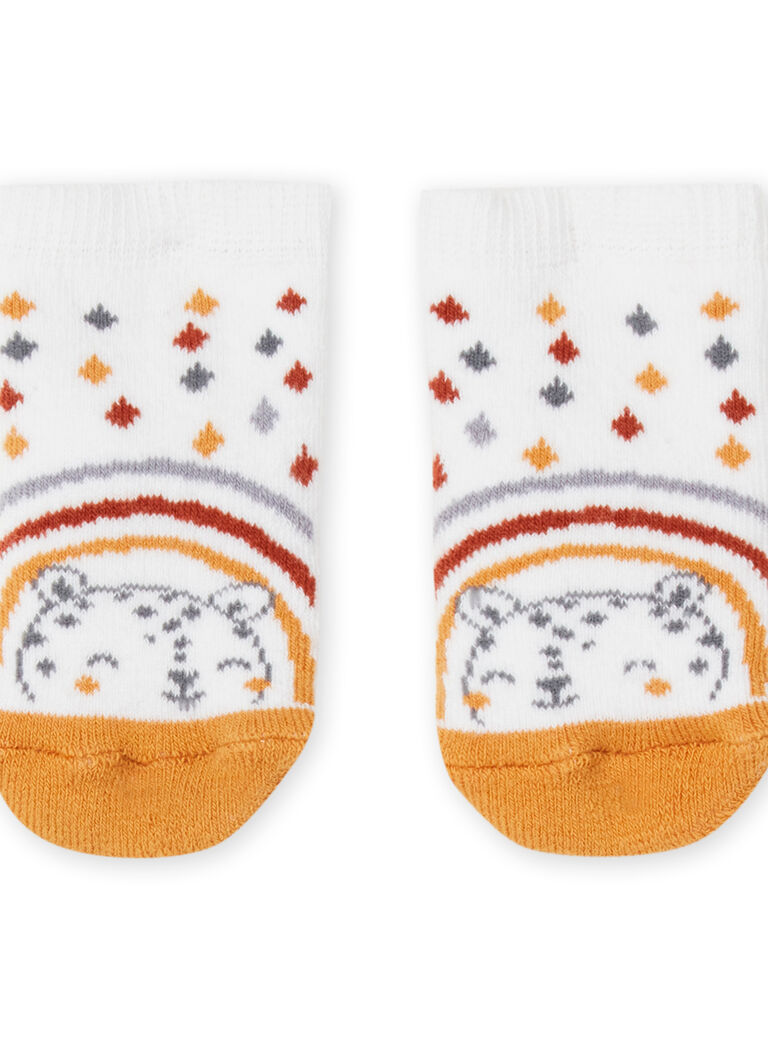 Chaussettes courtes blanches en bouclette