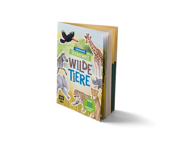 Stickerbuch »Faszierende Stickerwelt – wilde Tiere«