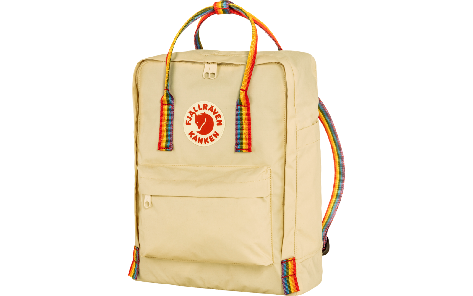 Fjällräven Kanken Rainbow Rucksack 16 Volumen Light Oak-Rainbow Pattern