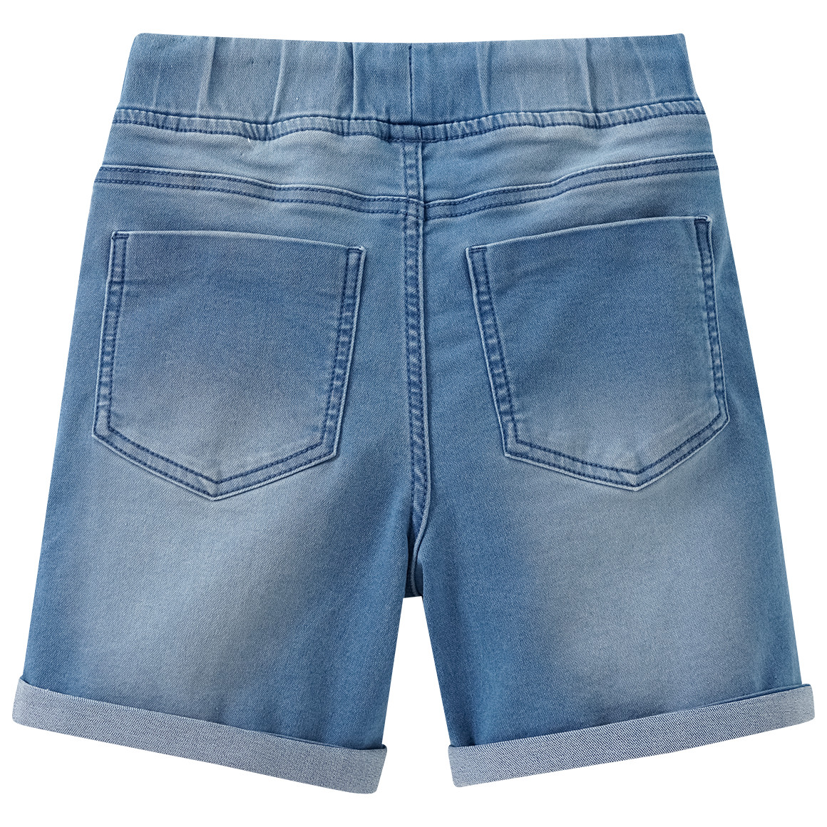 Yigga Jungen Jeansshorts mit Tunnelzug hellblau