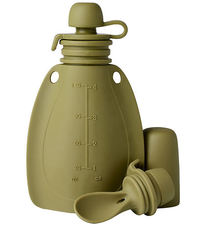 Mininor Smoothie-Beutel m. Löffel - Silikon - 120 ml - Grün