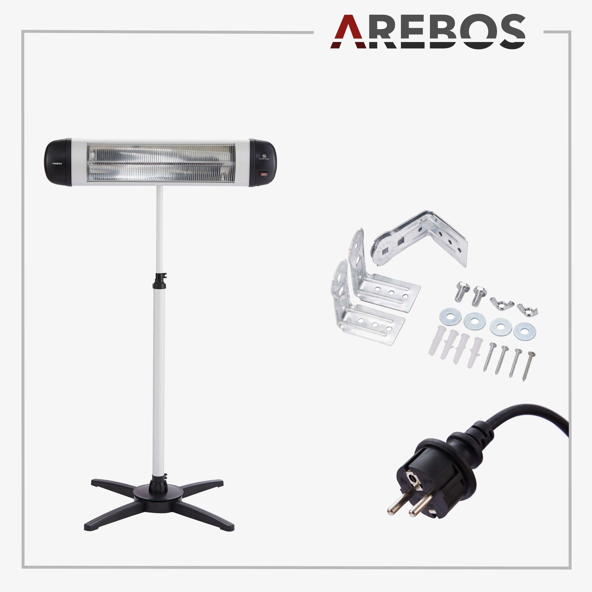 Infrarot Heizstrahler 2500W mit Kreuzstativ