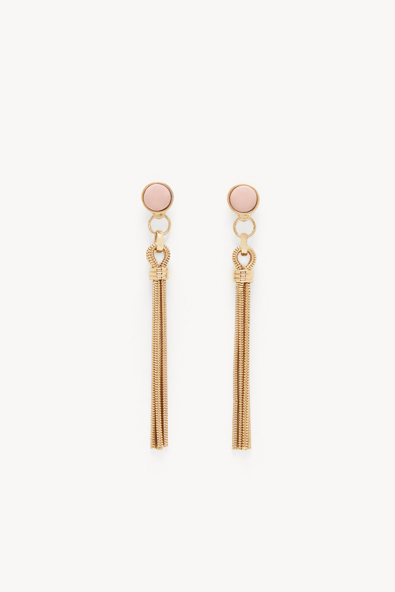 Brincos longos Greta Gold Bathed - Amarelo