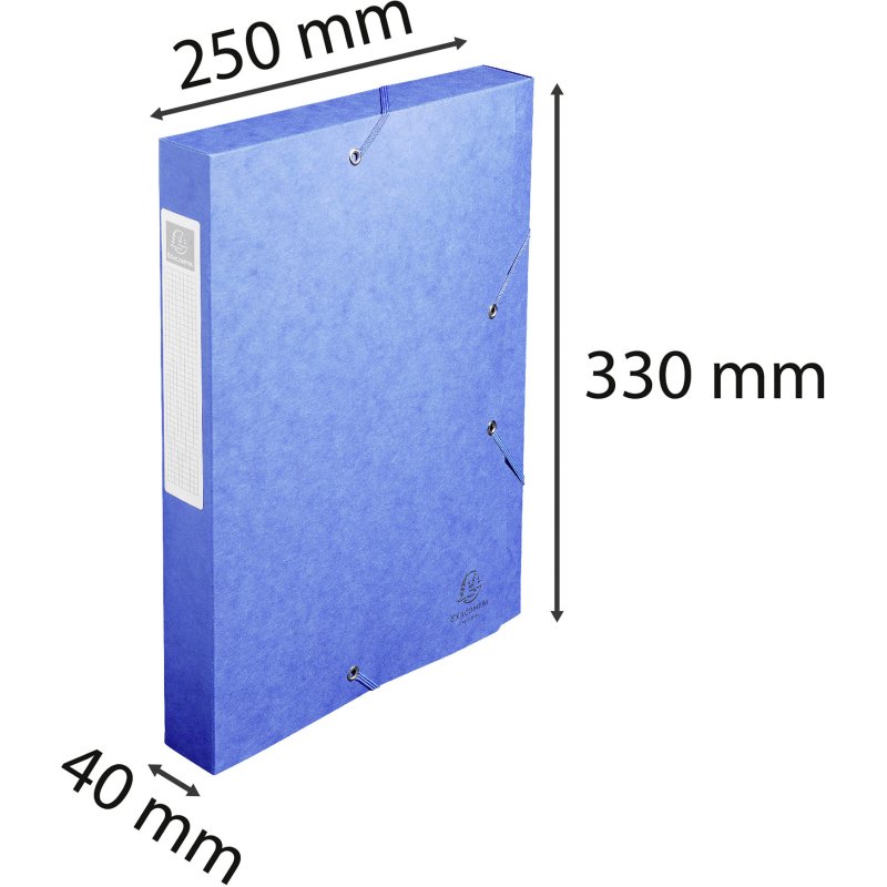 Chemise box carte Cartobox Exacompta 24 x 32 cm dos 4 cm couleurs assorties