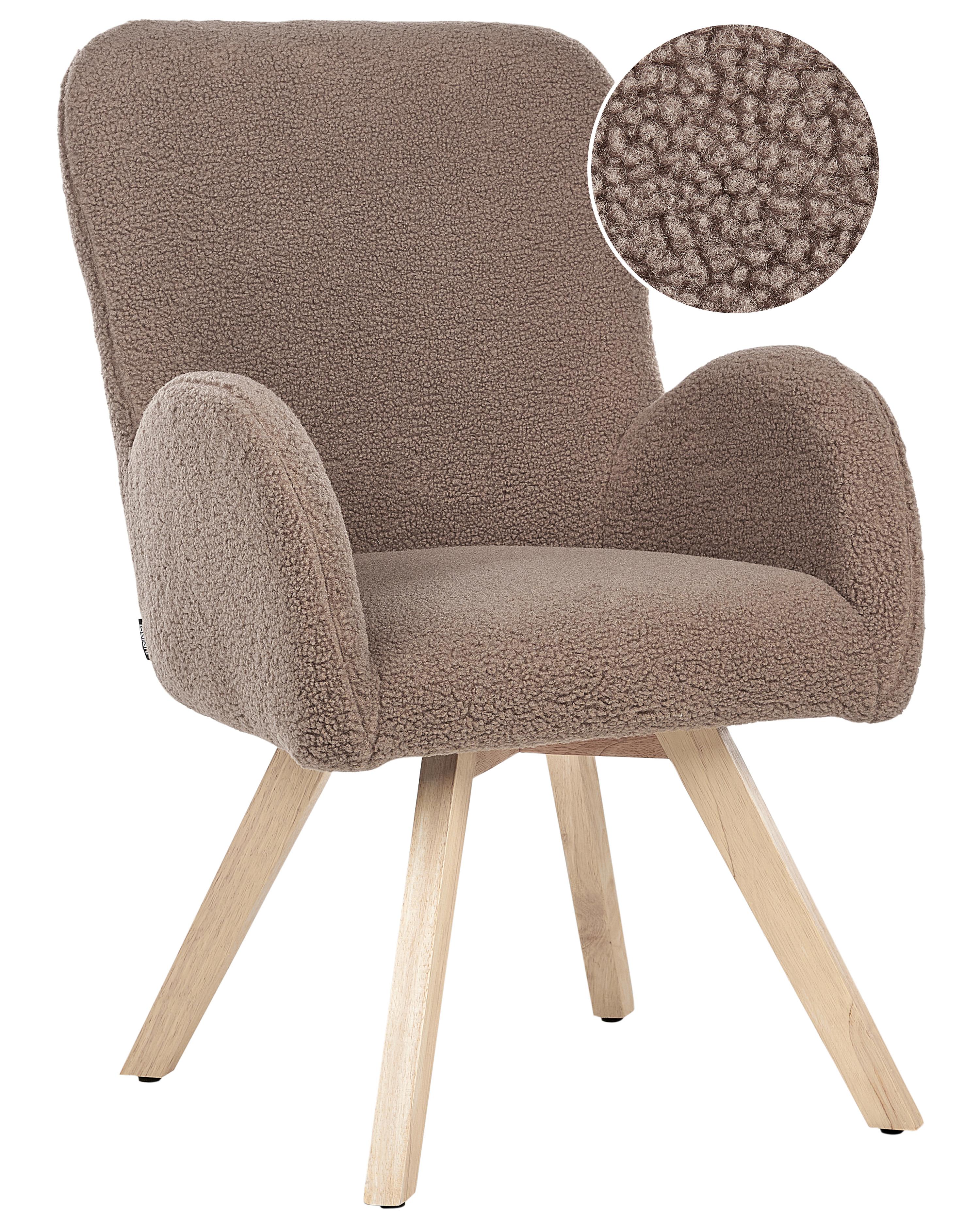 Fauteuil BJARN Bouclé Bruin