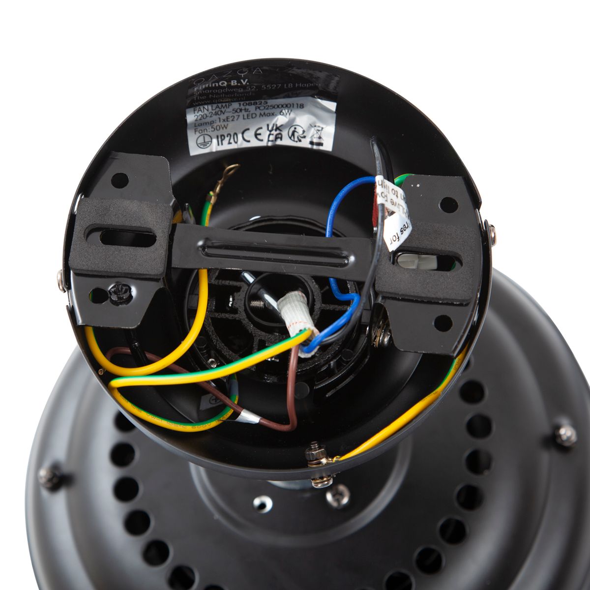 Plafondventilator zwart 107.5cm met trekschakelaar - Mistral Busa