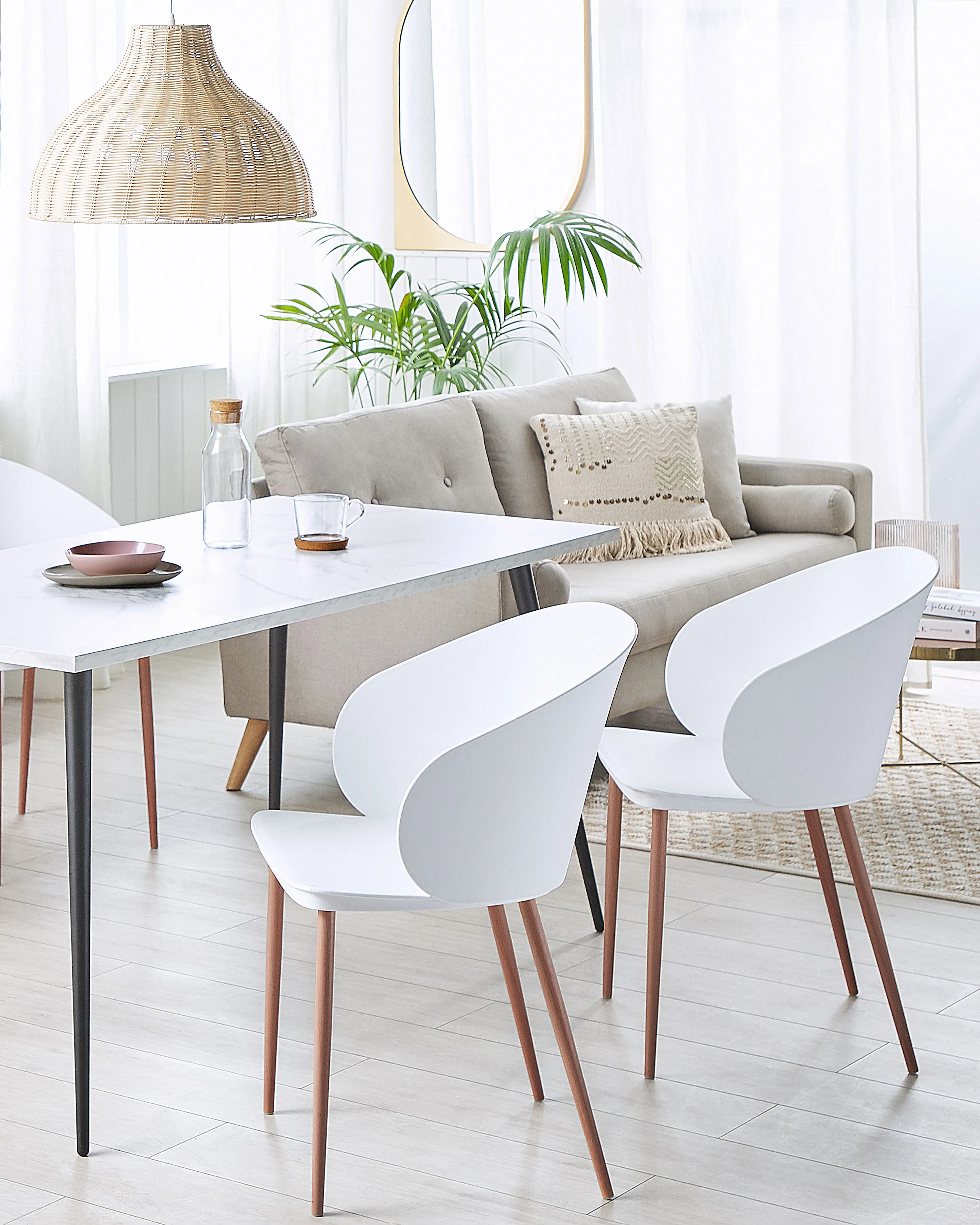 Set van 2 eetkamerstoelen BLAYKEE Wit