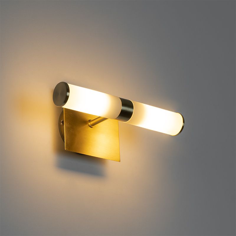 Moderne badkamer wandlamp goud IP44 2-lichts - Bath