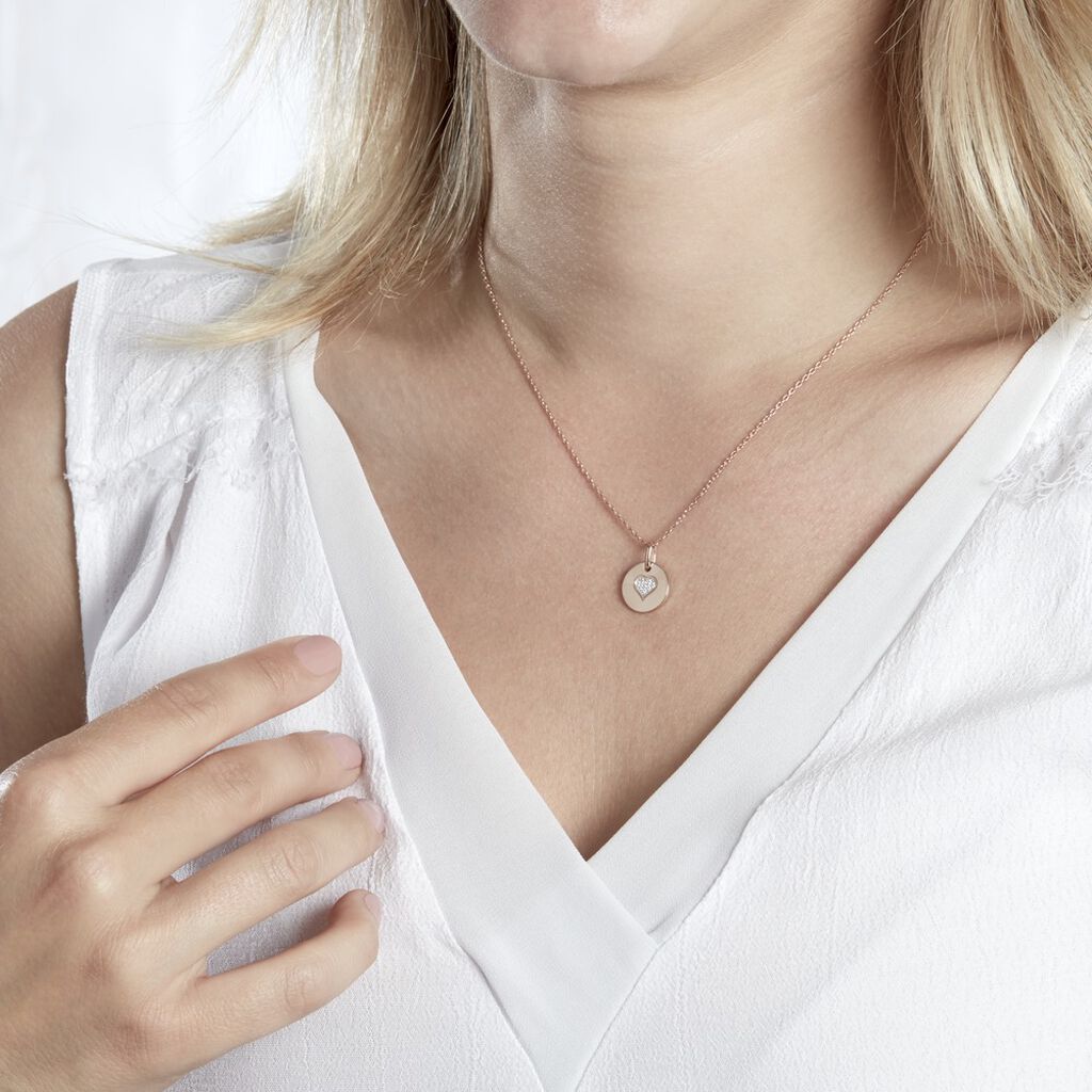 Collier Xaverie Argent Rose Oxyde