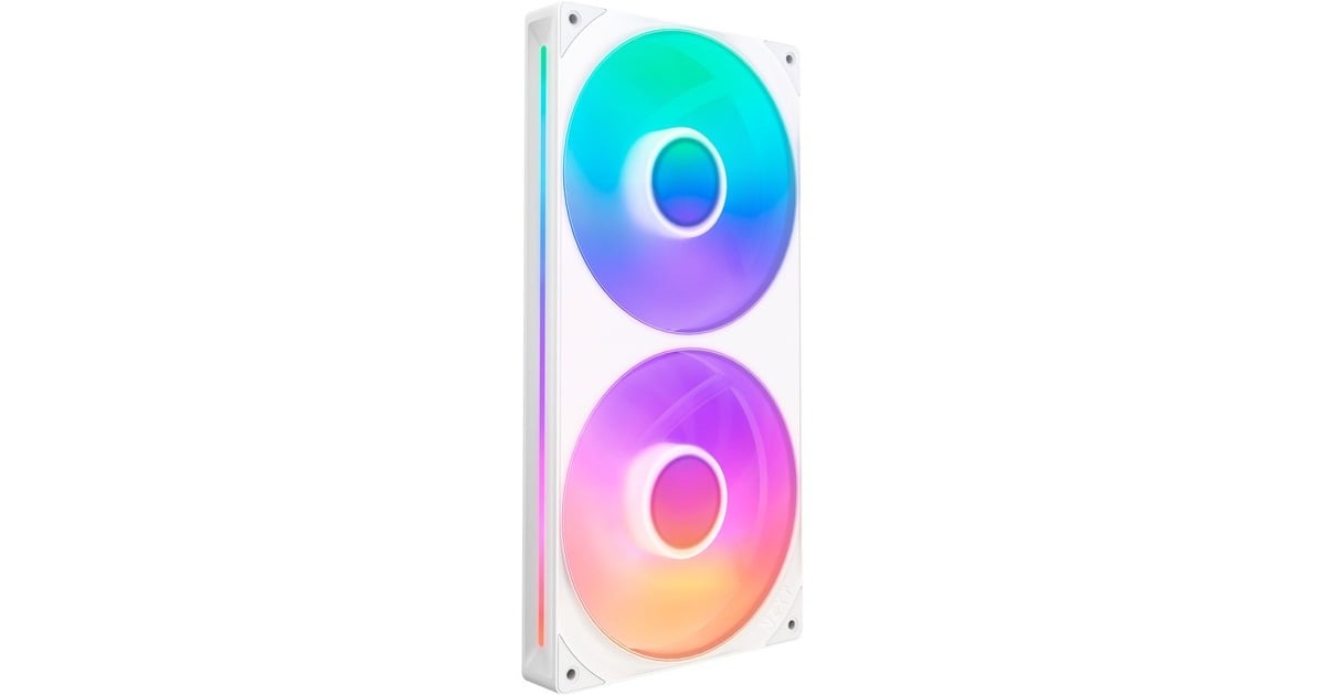 NZXTF280 RGB CORE case fans  (Wit, 2 stuks, 280 x 140 x 26 mm)