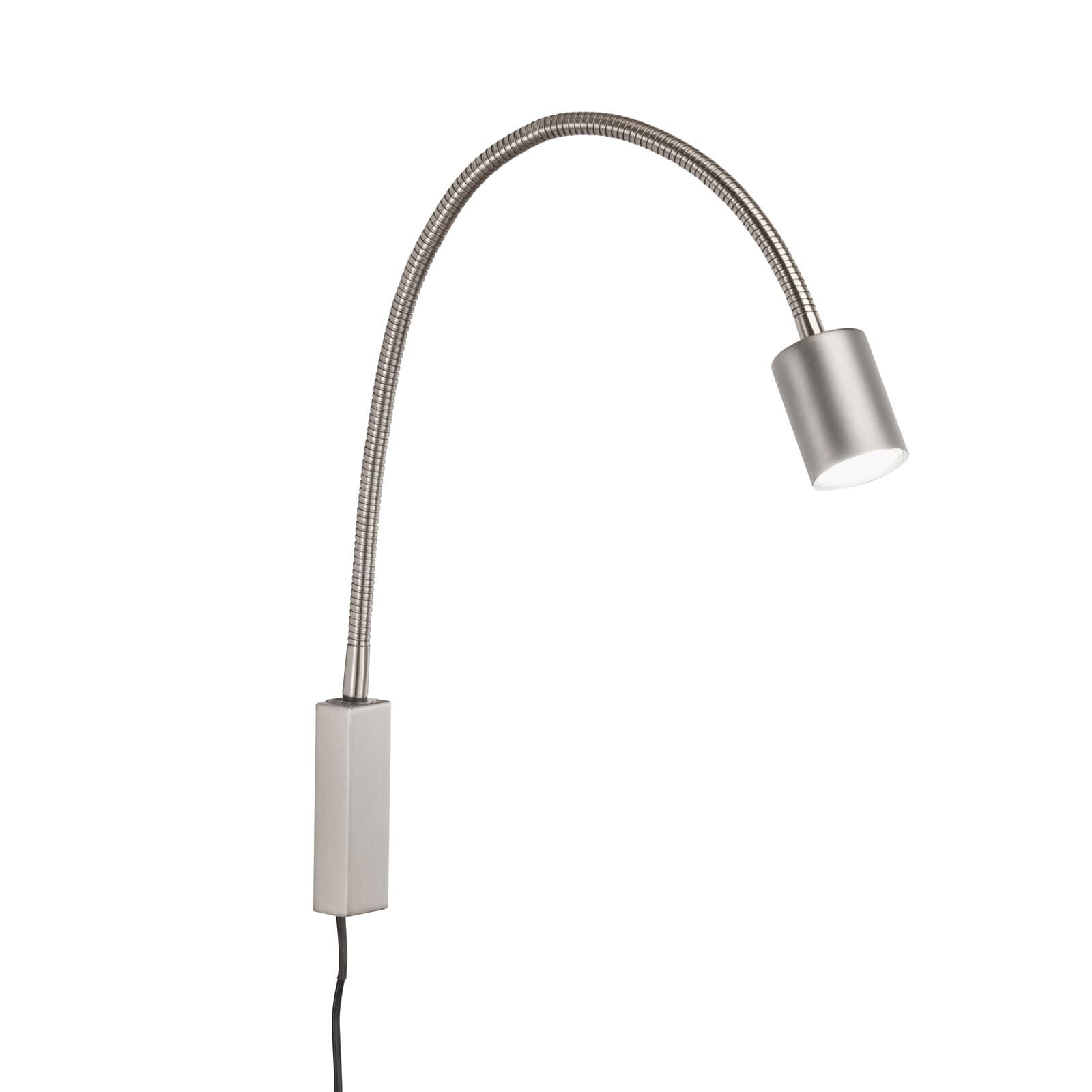 FISCHER & HONSEL LED Bettlampe JUSTI nickelfarbig