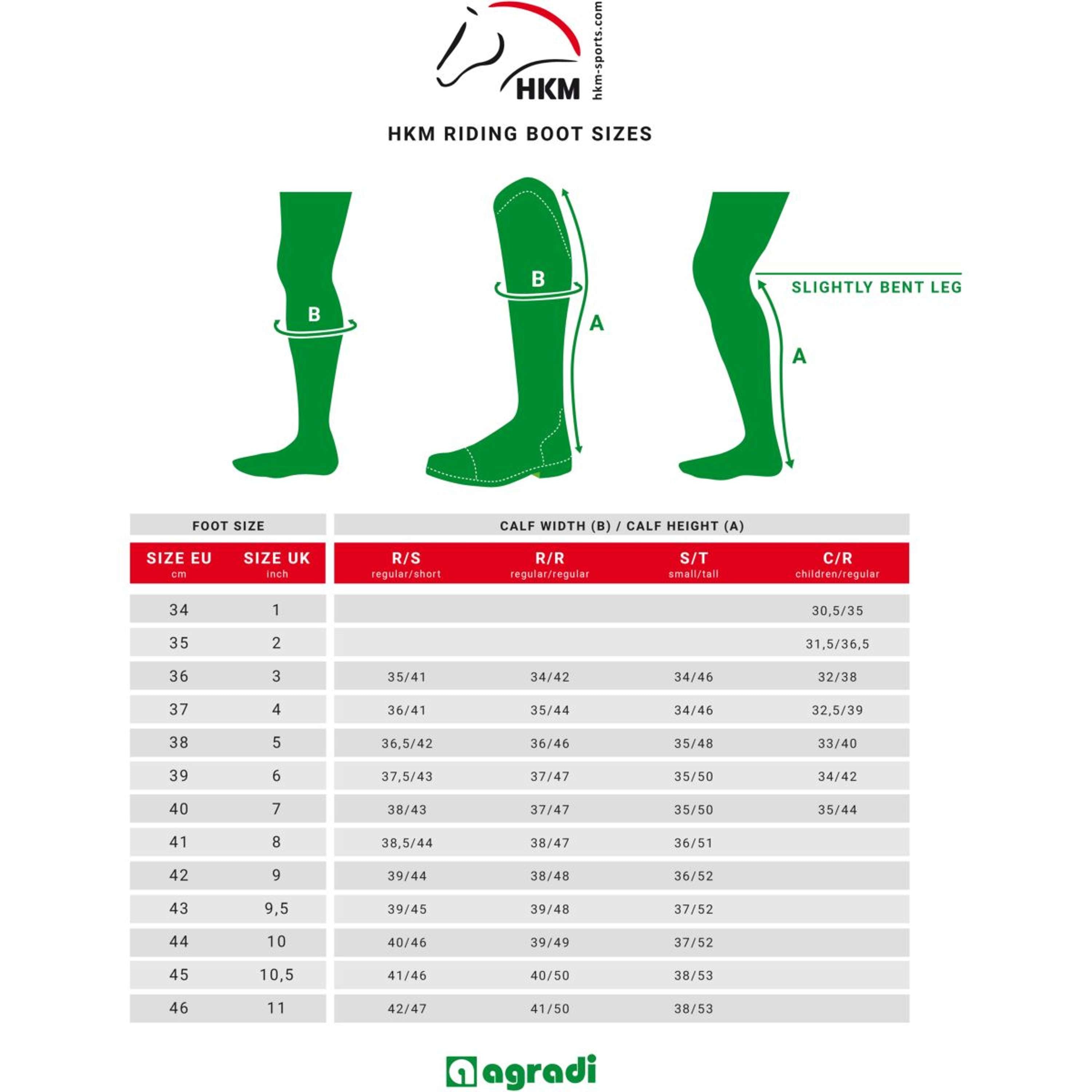 HKM Rijlaarzen Sevilla Small/Tall Zwart