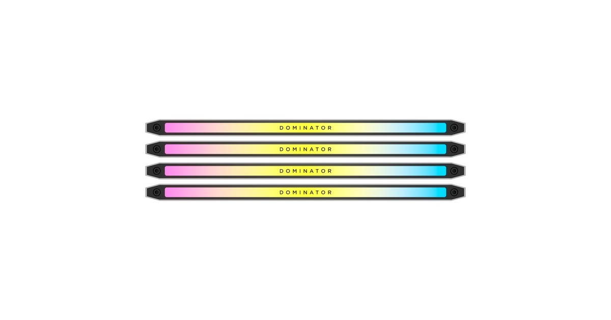 Corsair64 GB DDR5-6400 Quad-Kit werkgeheugen  (Wit, CMP64GX5M4B6400C32W, Dominator Titanium RGB, XMP)