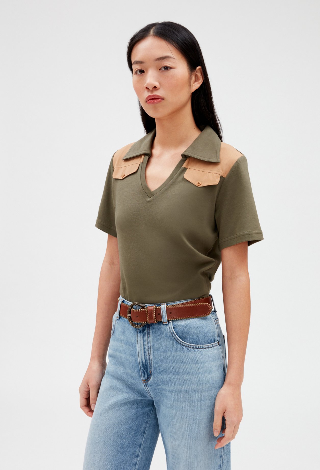 T-shirt polo manches courtes